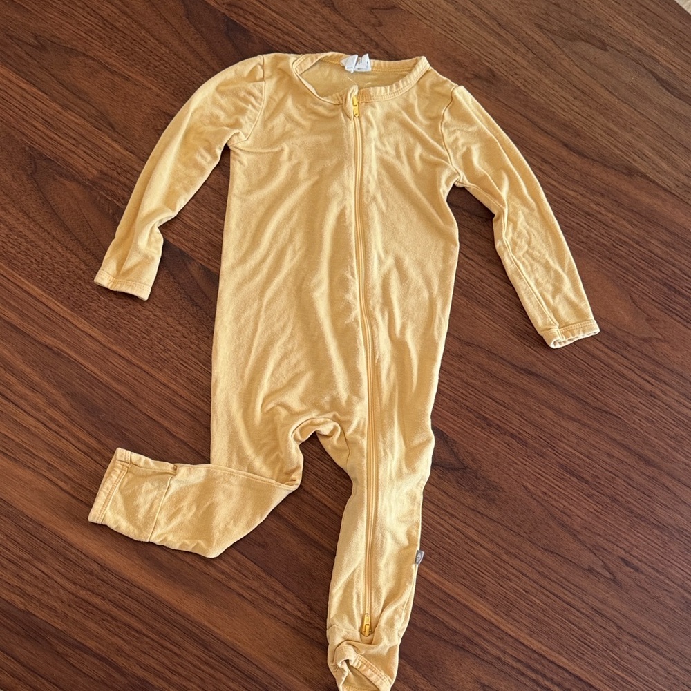 Kyte BABY Sunny Yellow Zip-Up Footed One-Piece